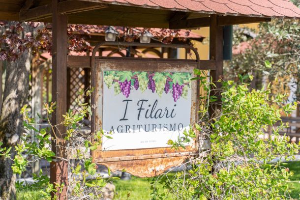 The signboard of the farmhouse